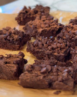high-protein brownies — fudgy and packed with plant-based goodness. who’s ready to bake?