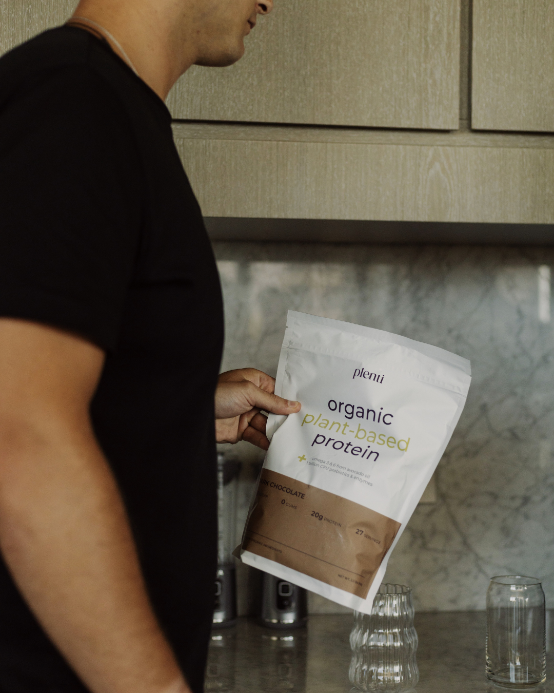 organic dark chocolate plant-based protein