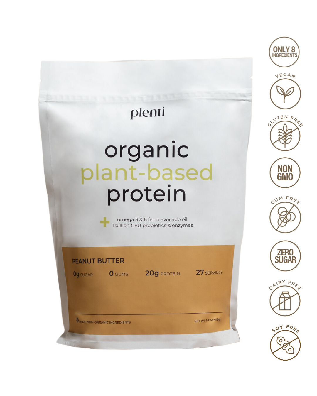 organic peanut butter plant-based protein