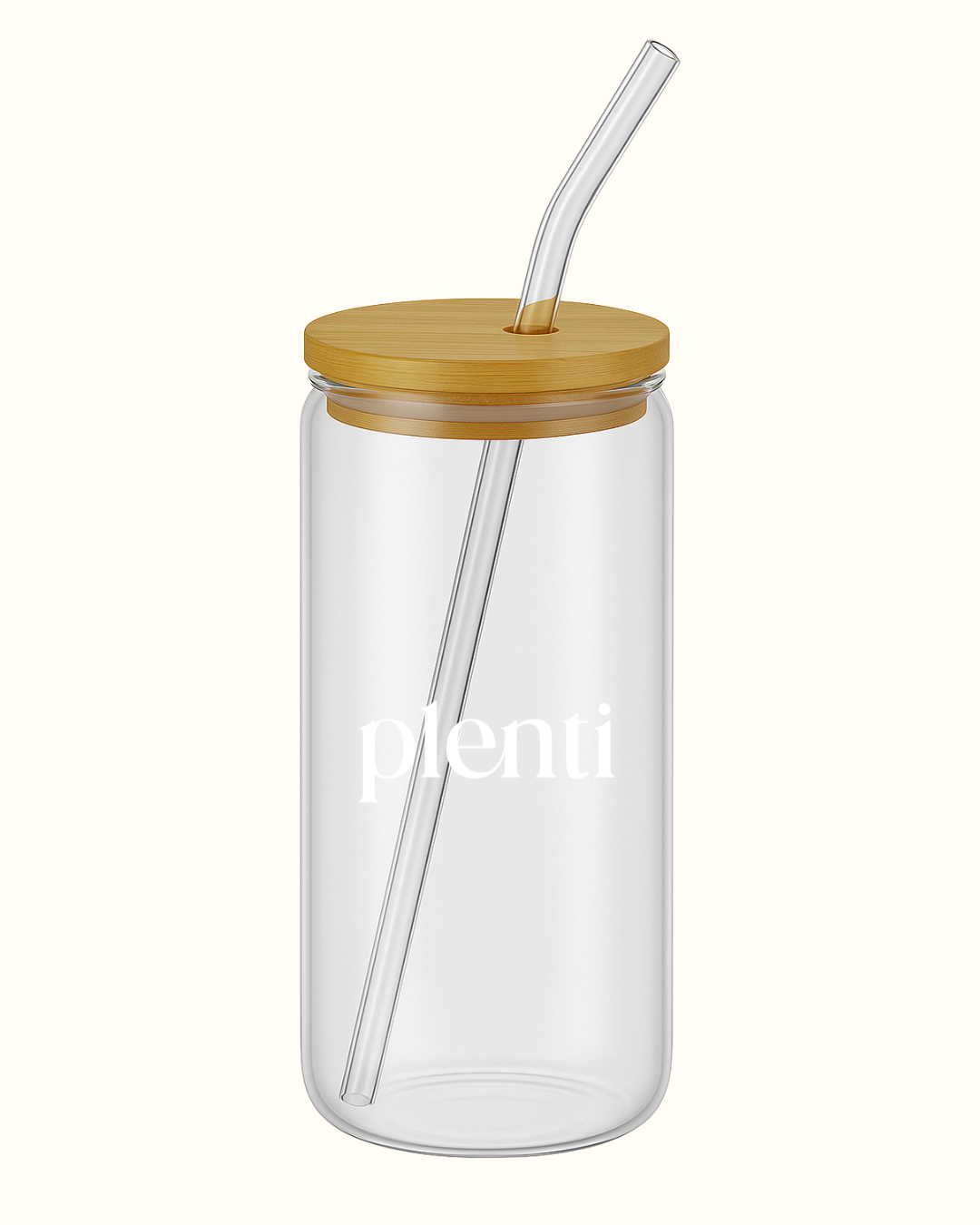 love, plenti - vaso de vidrio 20oz (aprox. 591 ml)