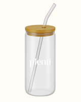 love, plenti - vaso de vidrio 20oz (aprox. 591 ml)