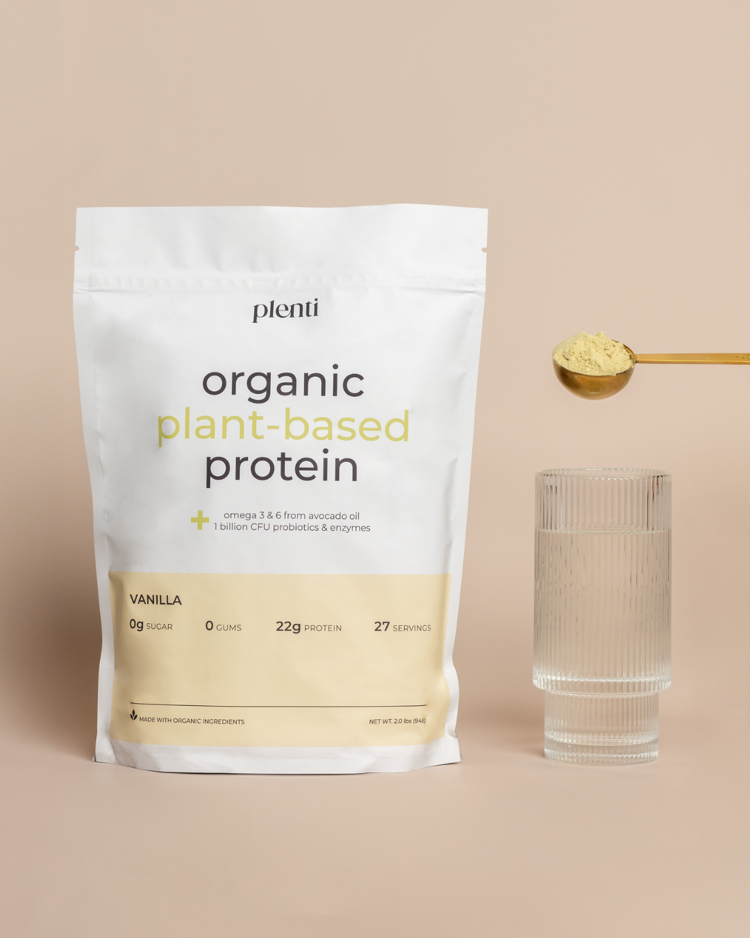 organic vanilla plant-based protein