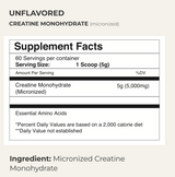 Creatine Monohydrate | Pure, Unflavored (60 Servings)