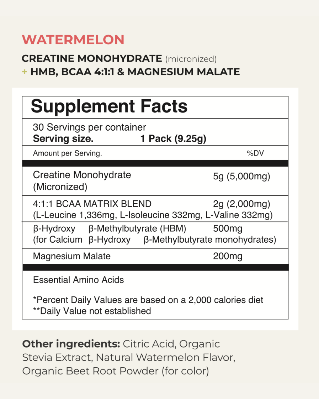 Creatine Monohydrate + (30 Servings)